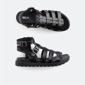 MIA Black Gladiator Sandals